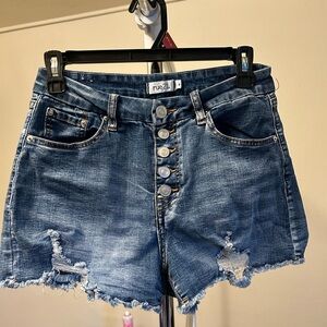 Rue21 Distressed Blue Jean Shorts